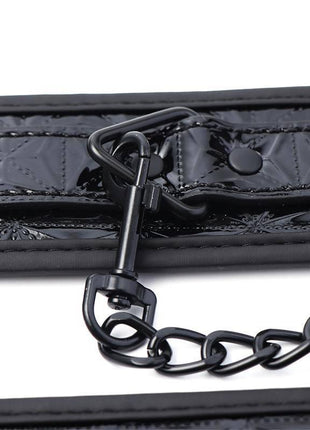 Adjustable Handcuffs Sapphire Vegan Leather