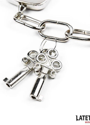 Adjustable Metal Wrist Cuffs - 85g Silver Restraints