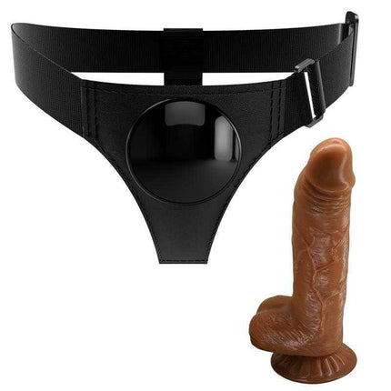 Adjustable Michael Harness with Realistic Dildo
