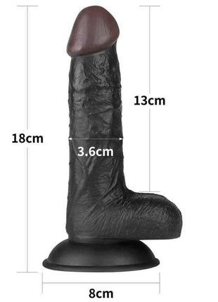 Adjustable StrapOn with 7-inch lifelike silicone dildo and adjustable harness for versatile intimate play