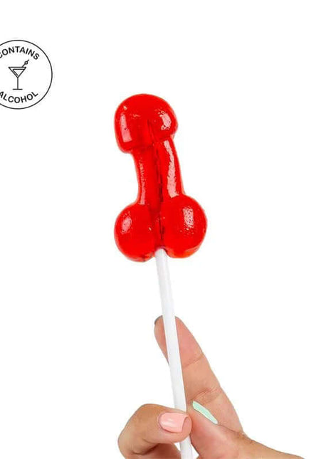 Penis Shaped Lollipop Strawberry Daiquiri Flavor with Alcohol