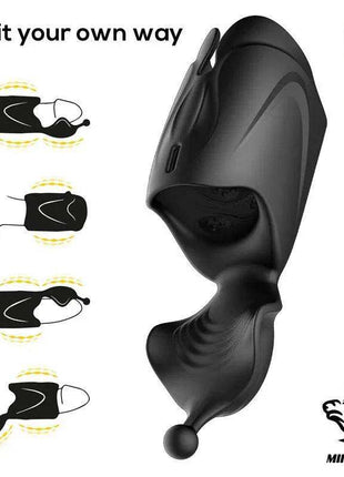 AdvaX One Masturbator in black with a sculpted ergonomic body, textured grip and rounded flexible tip