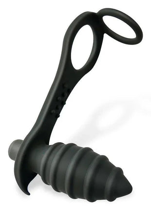 Aksten Vibrating Anal Plug with Penis Ring