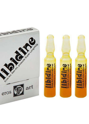 Ampoules Libidine plant-based aphrodisiac in elegant flask box with four 2ml single-dose vials