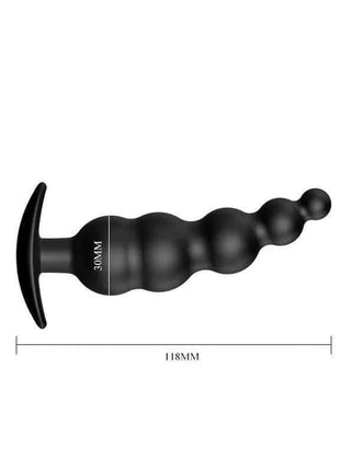 Anal Bubble Plug Black Silicone