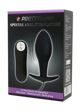 Anal Plug Black Anchor with Remote Control