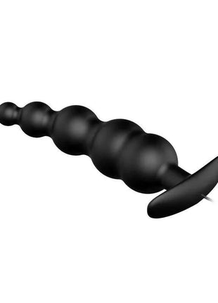 Anal Plug Bubbles Vibrator Black withRemote Control