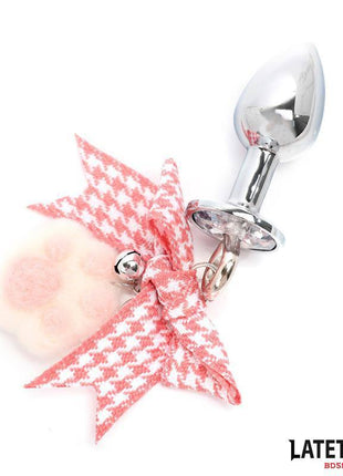 Anal Plug with Jewel and Pompon