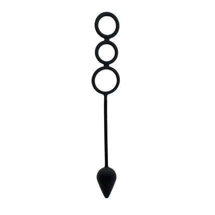 Anal Plug with Penis Rings Silicone M