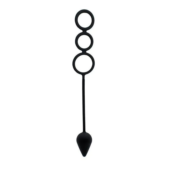 Anal Plug with Penis Rings Silicone M