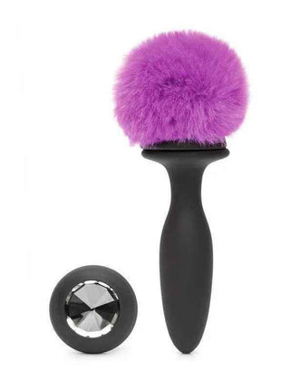 Purple anal plug with vibration and double base for safe, comfortable, and customizable pleasure