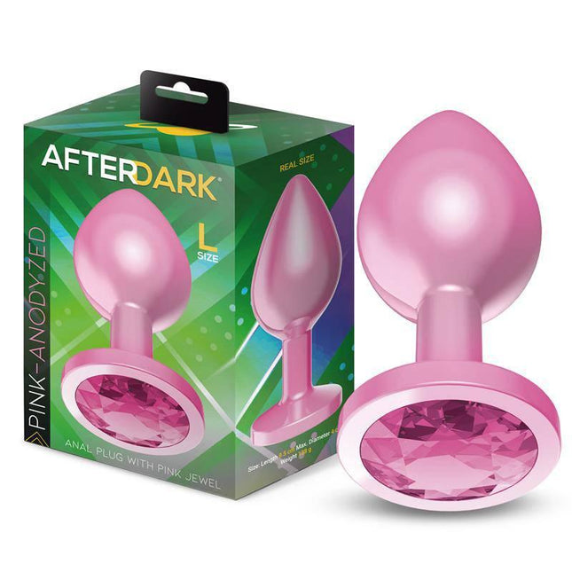 Anodyzed Anal Plug Pink Jewel Size L