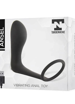 Ansel Anal Plug with Vibration and Cock Ring USB Silicone