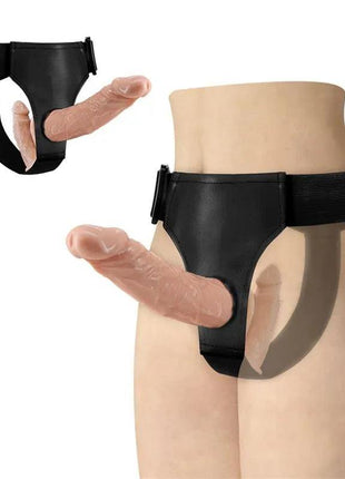 Strapon with 2 realistic 18cm dildos and adjustable harness for shared pleasure