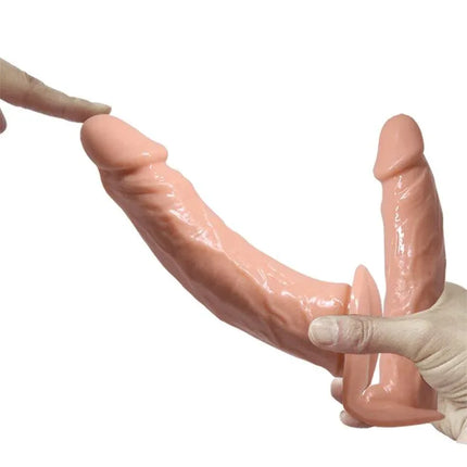 Strapon with 2 Realistic Dildos 18cm