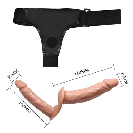 Strapon with 2 Realistic Dildos 18cm
