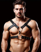 Aurum Male Chest Bondage Harness Vegan Leather - Secretsextoys.store