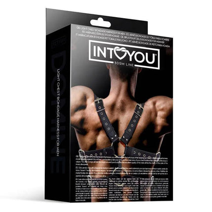 Aurum Male Chest Bondage Harness Vegan Leather