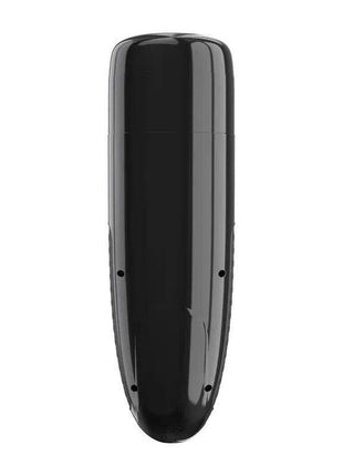 Automatic Masturbator with a sleek black, smooth plastic casing, rounded top and tapered ergonomic body.