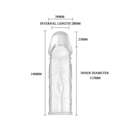 Baile Penis Sleeve Clear 14cm x 3,8cm