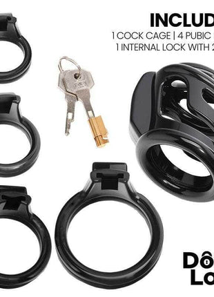 Bars Chastity Cage with Internal Lock by Domlock