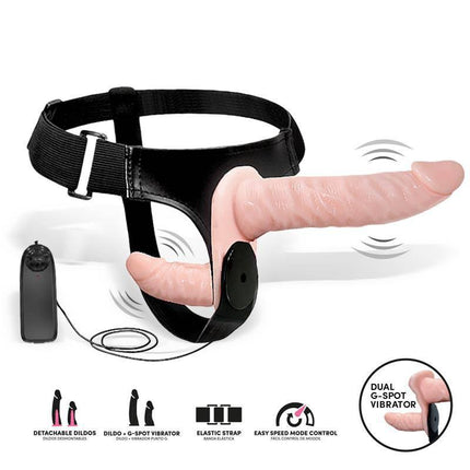 Batek Detachable unto G Double Strap-On Harness with Vibration Remote Control
