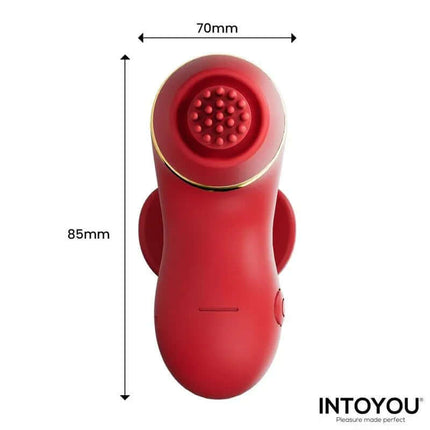 Beeny Stimulator with 4 Caps, Suction, Tapping, Tickling and Licking