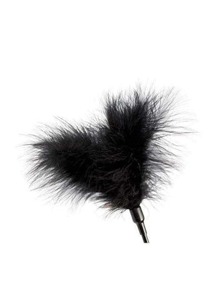 Beginners Bondage - Fantasy Kit feather tickler with fluffy black feathers and a short black handle