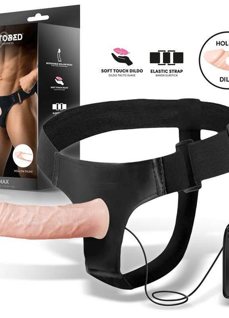 Bemax Detachable Strap-On with Hollow Dildo, Vibration and Remote Control
