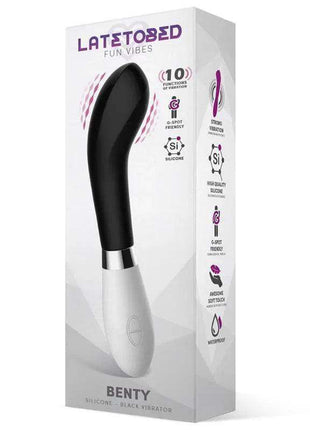 Benty Vibe Silicone Black ergonomic waterproof silicone vibrator