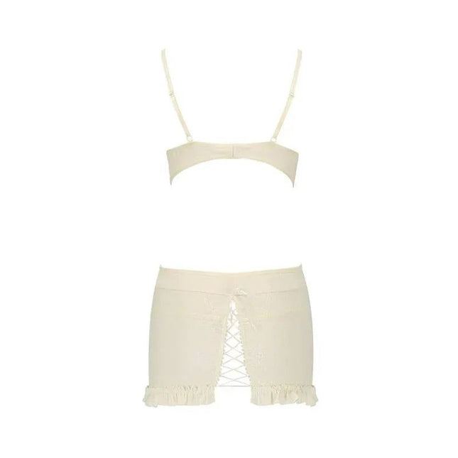 Elegant Bianca Chemise Ecru nightwear in soft ecru fabric with delicate straps and comfortable fit