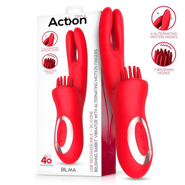 Vibe with Brushing Clit Stimulator and Alternating Function Bilma