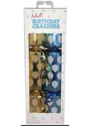 Colorful eco-friendly birthday crackers with festive designs and surprise gifts inside, ready-to-use party favors for all ages