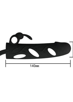 Black Cage with Vibrating Bullet, a black molded cage with elongated cutouts, adjustable strap and integrated bullet.