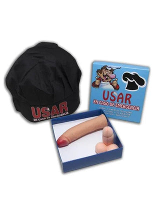 Set of three adjustable cotton chef hats with humorous sayings in gift box