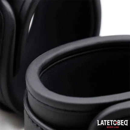 Black Leather Handcuffs - Sturdy Wrist Restraints