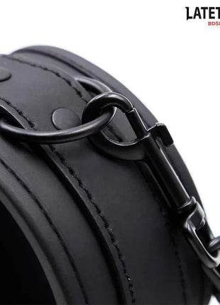 Black Leather Handcuffs - Sturdy Wrist Restraints