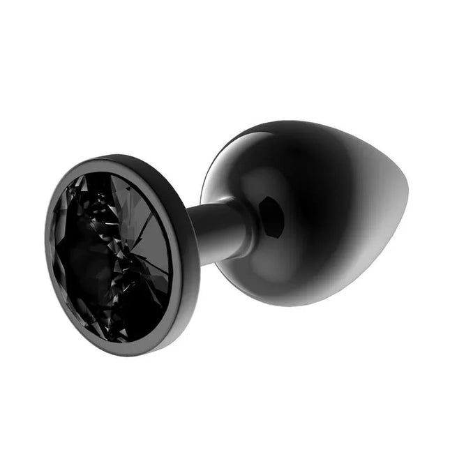 Blackgem Metalic Butt Plug Black Jewel SizeL