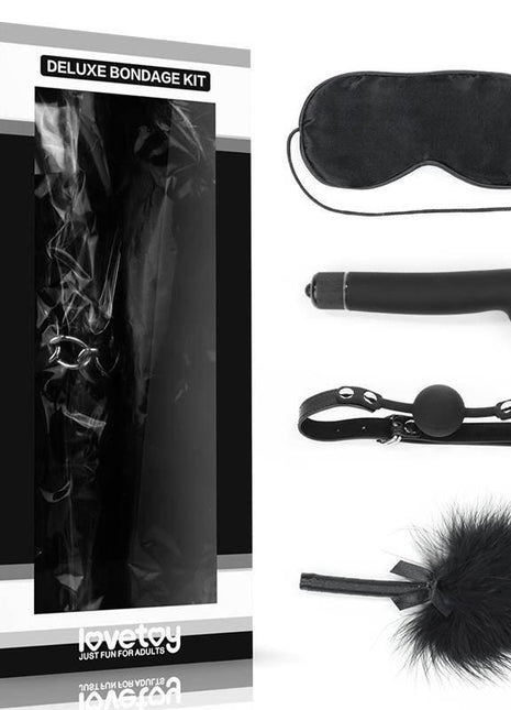 Bondage Kit Deluxe with Vibrator Black