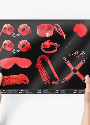 Bondage Set 10 Pieces RedKits BDSMsecretsextoys.store