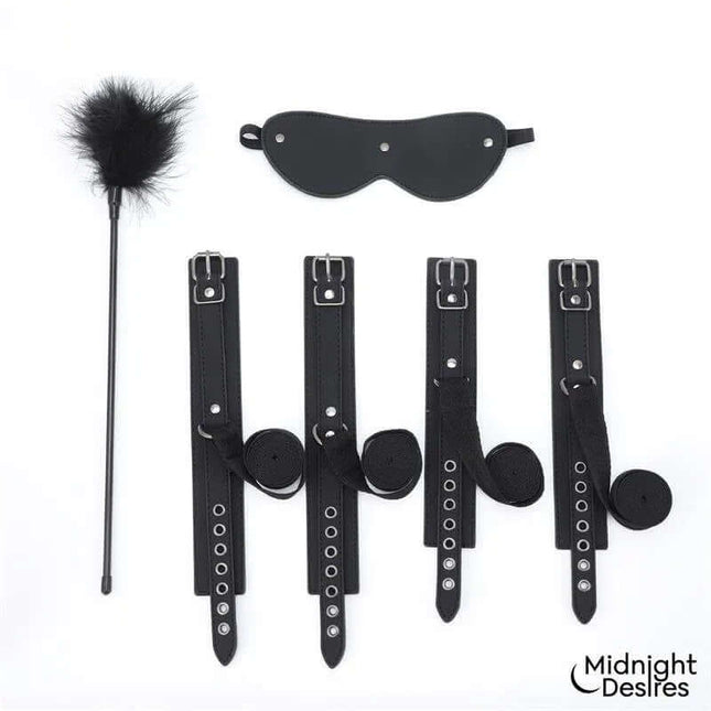 Bondage Set with Blindfold, Feather Tickle and Cuffs