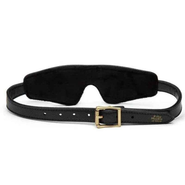 Synthetic leather blindfold for enhanced sensory and intimate play