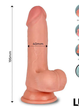 Brant Triple Density Dildo with Balls 7.6