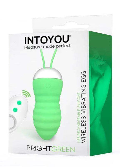 Brightgreen vibrating egg remote control made of silicone