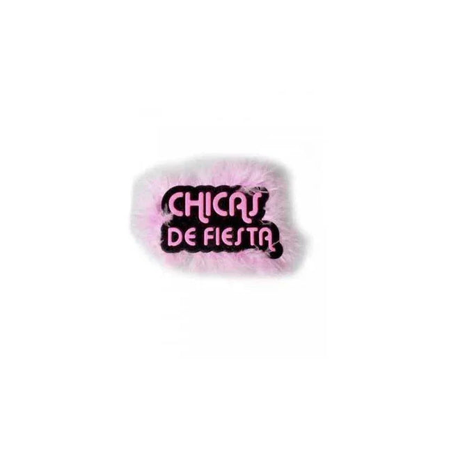 Brooch Chicas de Fiesta — Pink-Haired Party Statement