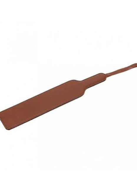 brown leather paddle with soft grip and elegant design