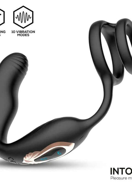 Bruce Prostate Massager 360º with Double Cockring with Vibration
