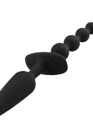 Butt Plug and Anal Chain Silicone Black
