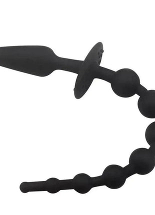 Butt Plug and Anal Chain Silicone Black