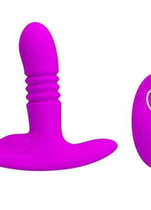 Butt Plug Heather Up and Down ergonomic silicone sex toy with up-and-down motion and flared base for safe anal play